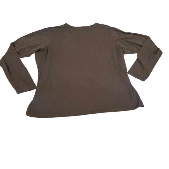 SKIMS Brown Long Sleeve Henley Top - Picture 4 of 6